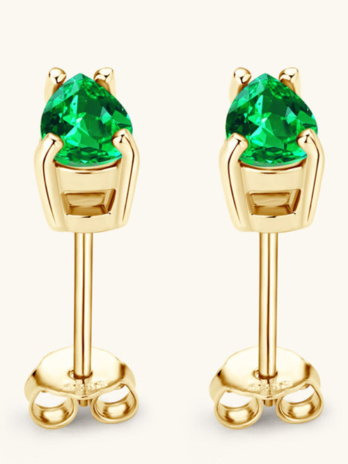 emerald teardrop earrings
