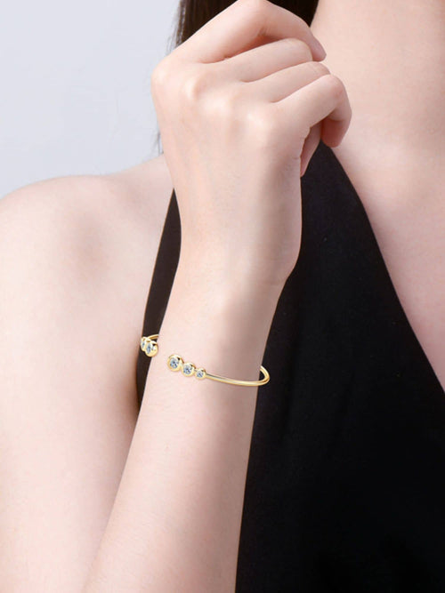 1.8 carat moissanite bracelet|Color:Gold