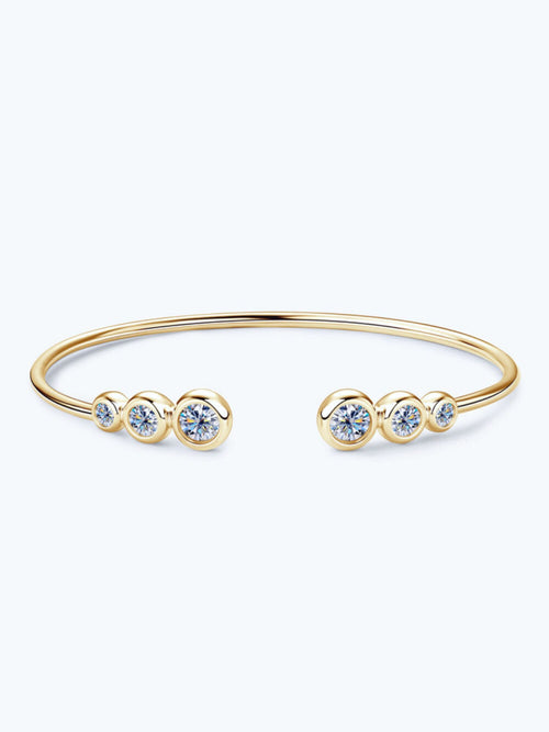 1.8 carat moissanite bracelet|Color:Gold