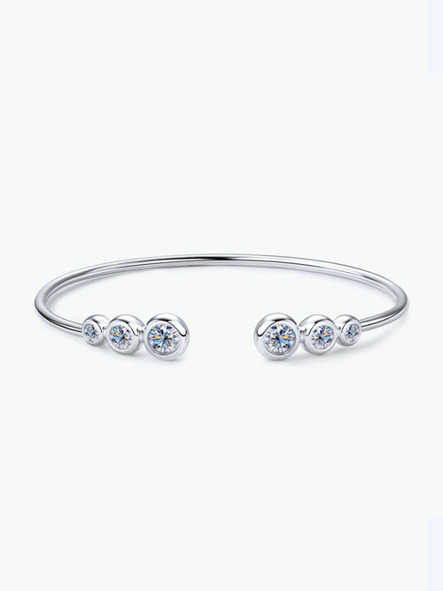 1.8 carat moissanite bracelet|Color:Silver