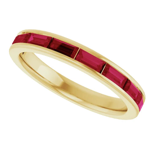 Custom 4x2 MM Stackable Baguette Wedding Ring