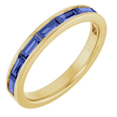 Custom 4x2 MM Stackable Baguette Wedding Ring