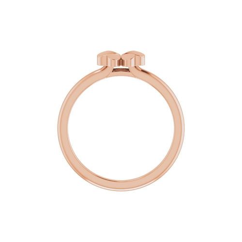 four-leaf clover ring|Material:14K Rose Gold