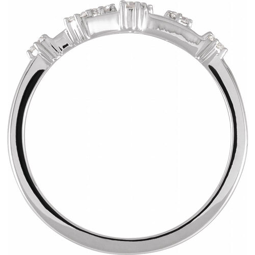Zodiac Constellation Diamond Ring - Gemini|Material:14K White Gold