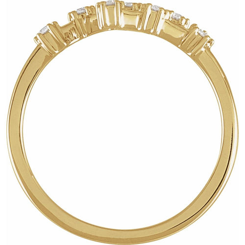 Zodiac Constellation Diamond Ring - Virgo|Material:14K Yellow Gold