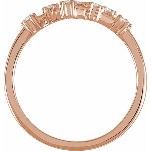Zodiac Constellation Diamond Ring - Virgo|Material:14K Rose Gold