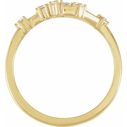 Zodiac Constellation Diamond Ring - Libra|Material:14K Yellow Gold