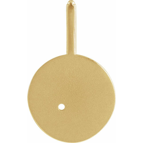 Zodiac Constellation Round Pendant Necklace - Capricorn Diamond and Sapphire|Material:14K Yellow Gold