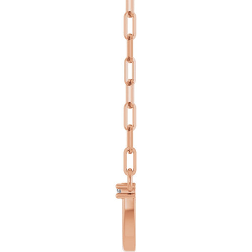 natural diamond arch necklace|Material:14K Rose Gold