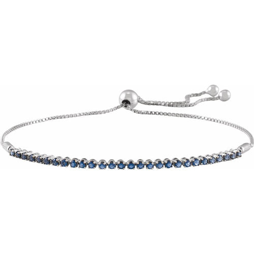 Adjustable Bolo Bracelet - Sapphire