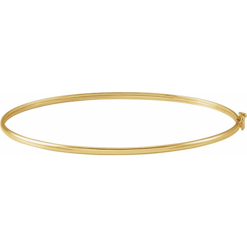 14K Gold Bangle 6 3/4" Bracelet|Material:14K Yellow Gold