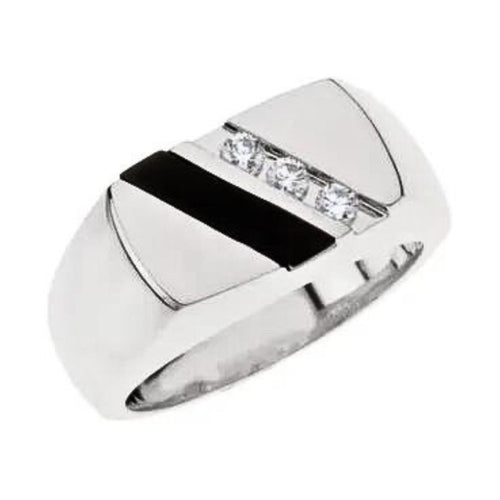 Men's Onyx and Diamond in Silver