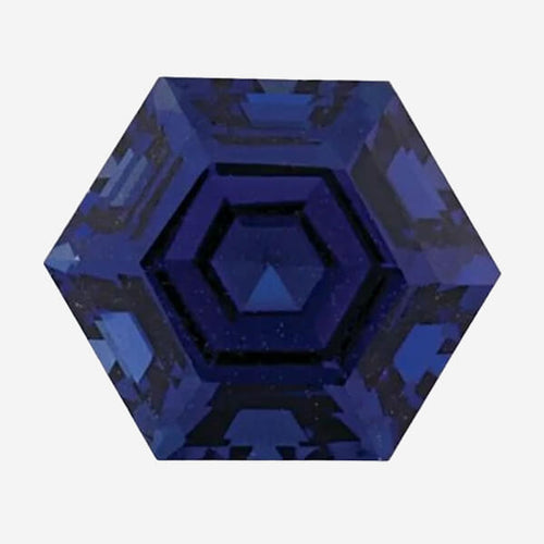 Lab-Grown Sapphire - Hexagon
