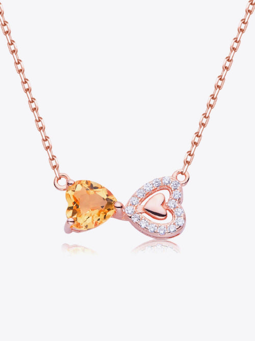 citrine heart necklace