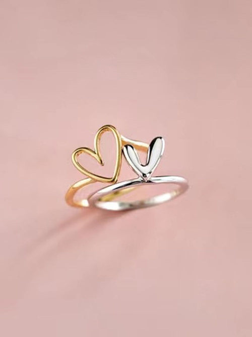 double heart ring