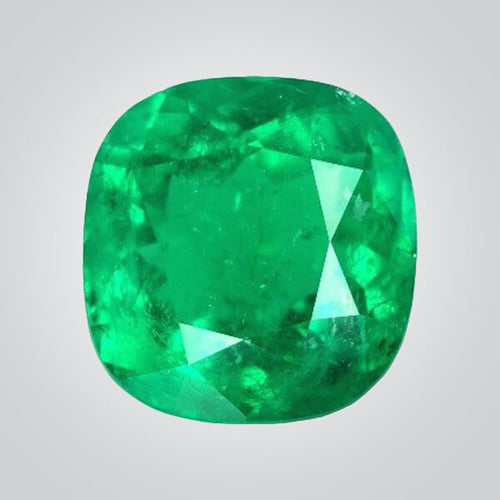 Hydrothermal Colombian Emerald, Cushion