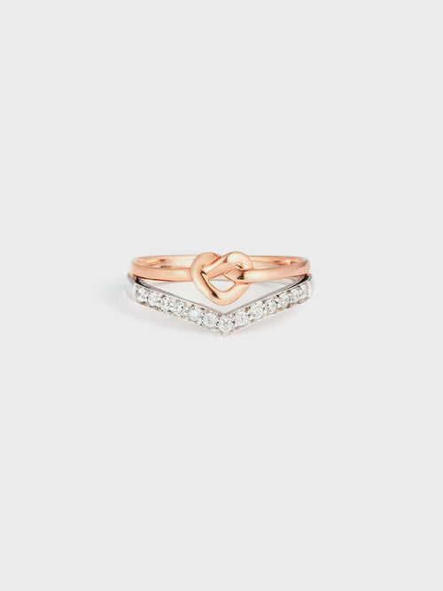 knotted heart ring
