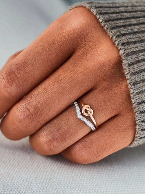 knotted heart ring