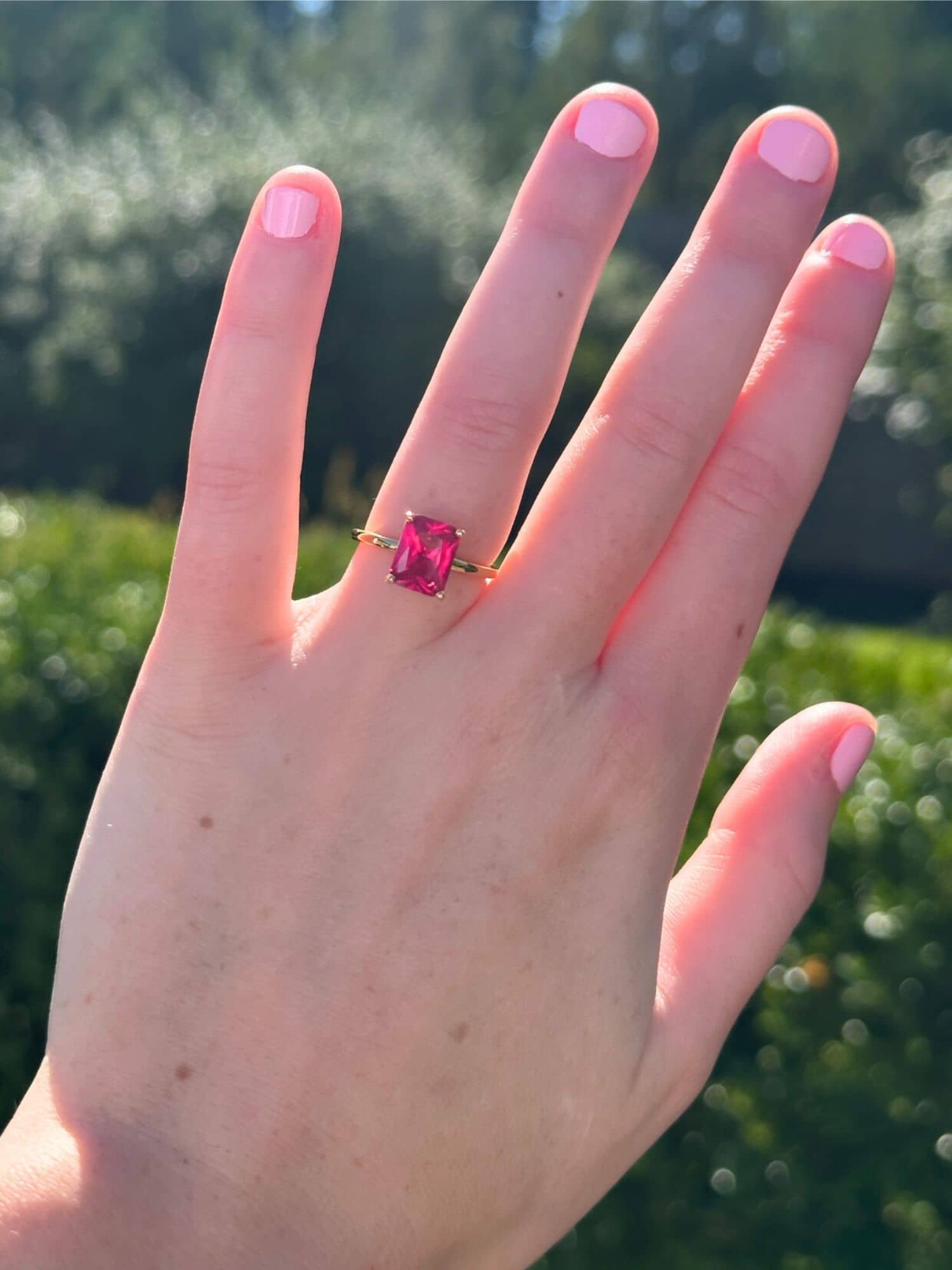 Personally Stackable 4mm Round Lab-Created Ruby Ring - JCPenney