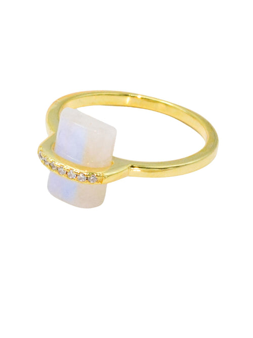 moonstone glow ring|Color:Gold