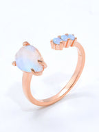 moonstone open ring|Color:Rose Gold