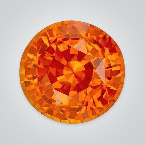 Natural AA Orange Sapphire - Round