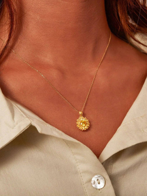 sunflower pendant necklace