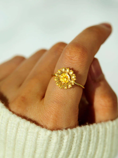 sunflower ring|Color:Gold